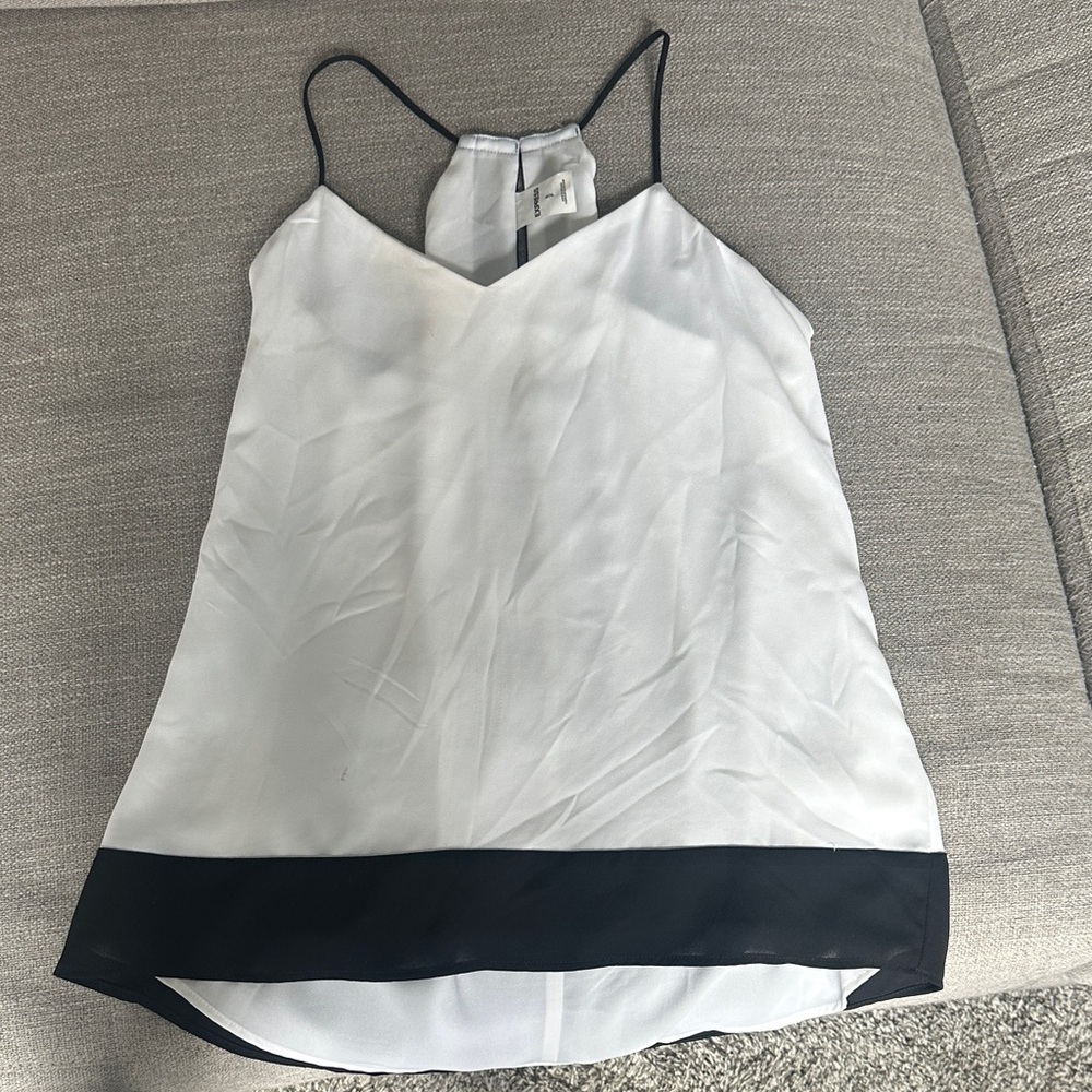 Express White Camisole with Black Trim